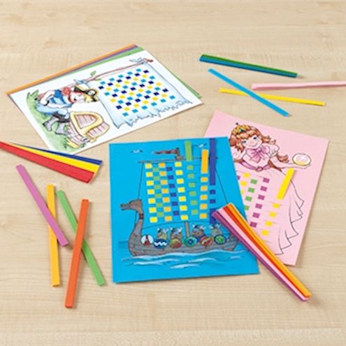 Flechtpapier-Set, 24 Motive