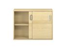 Pureo Portfolioschrank mit Schiebetüren, Furnier
mit 1 Mittelwand und 2 Einlegeböden
B 100 x H 75 x T 42 cm