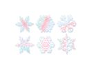 Rubbel-Platten Schneeflocken, 6 Stk.