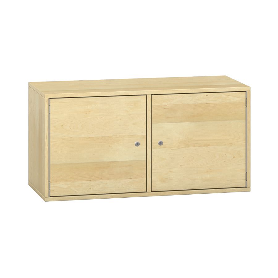 Pureo Eigentumsschrank mit 2 abschliessbaren Fächer, Furnier
mit 2 Einlegeböden und Mittelwand
B 100 x H 50 x T 42 cm
