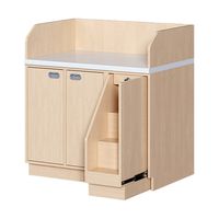 Wickelkommode mit Türen links, Aufstieg rechts, B 107 x H 113 x T 91,5 cm