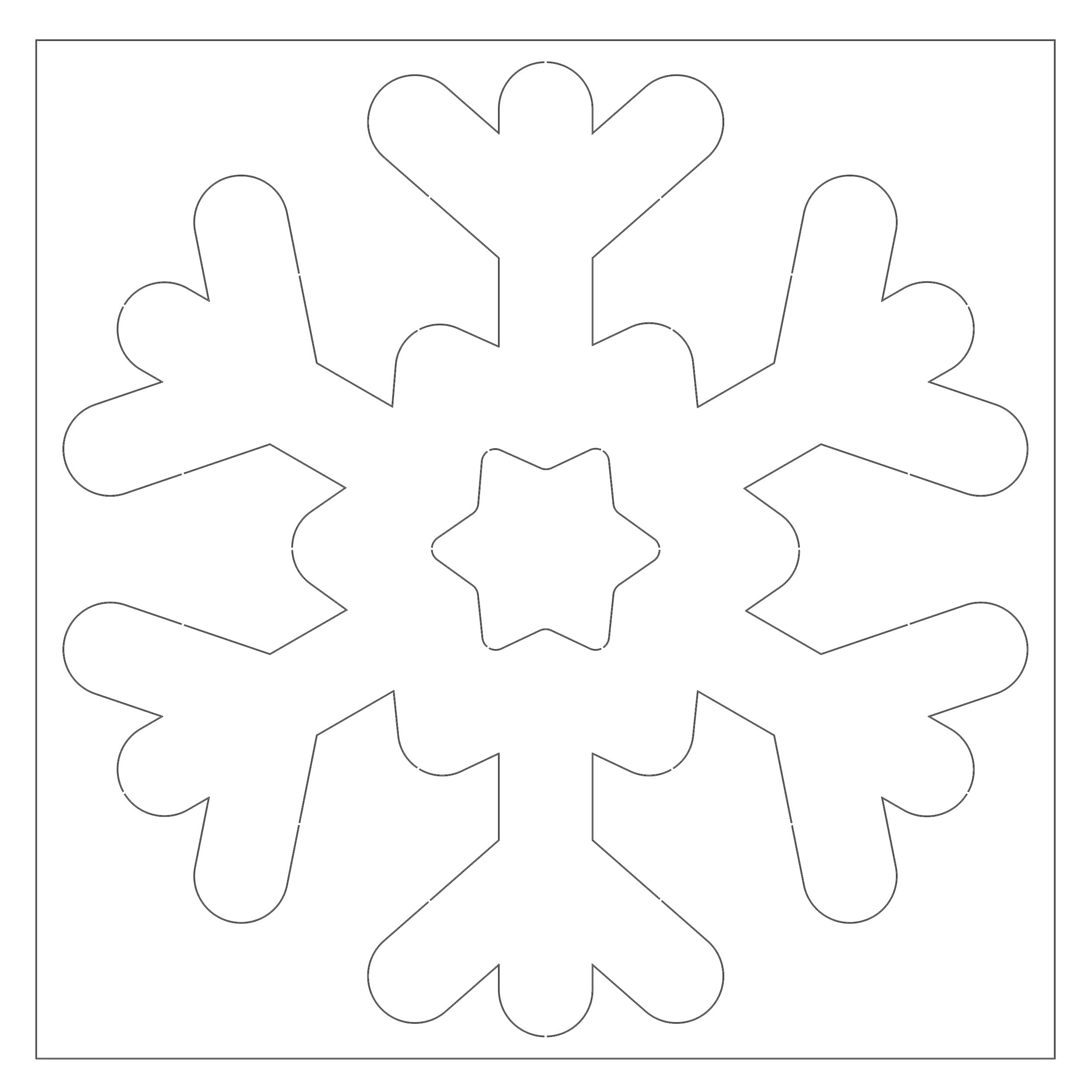 Blanko-Motive Schneeflocke, 20 Stanzbögen