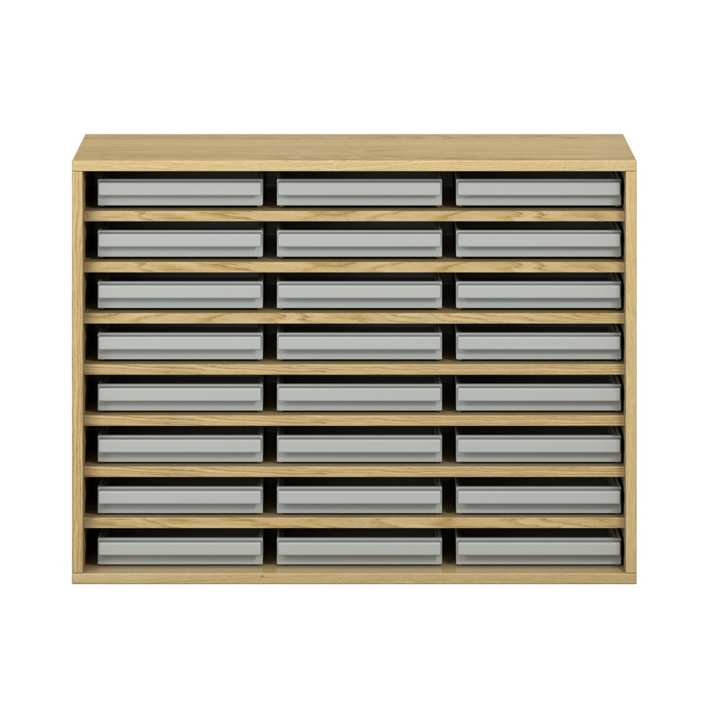 Pureo Eigentumsschrank Furnier mit 24 Kästen, 7 Einlegeböden, B 100 x H 75 x T 42 cm