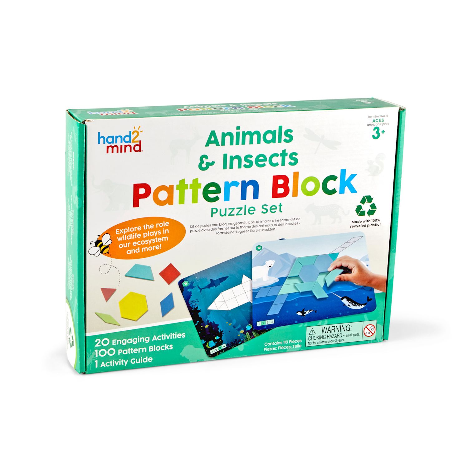 Tiere und Insekten Pattern Block Puzzle Set