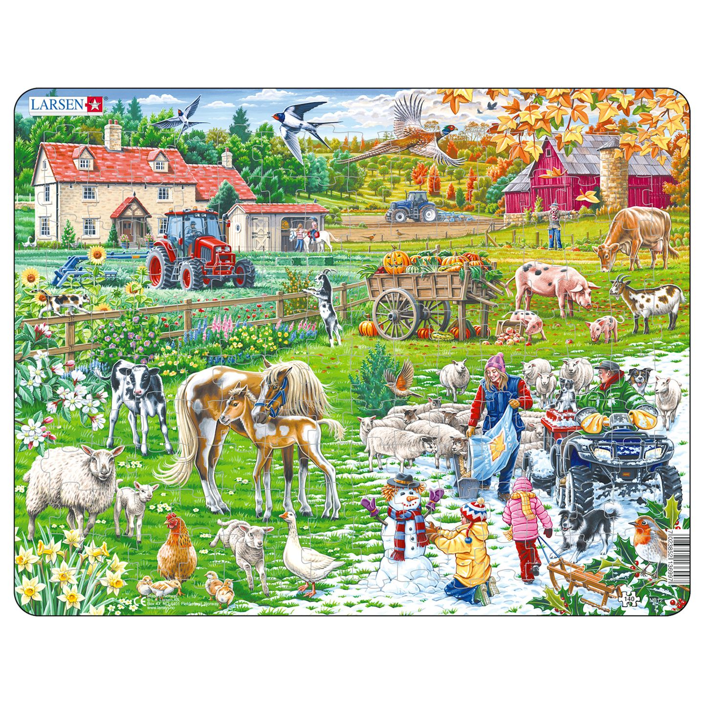 4 Jahreszeiten auf dem Bauernhof, 140 Teile