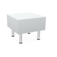Kleines Podest ohne Lehne in K200 polarweiss, B 65 x SH 53 x T 65 cm
