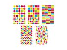 Geometrische Formen sortiert, Sticker, 20 Bogen, 1348 Stk.