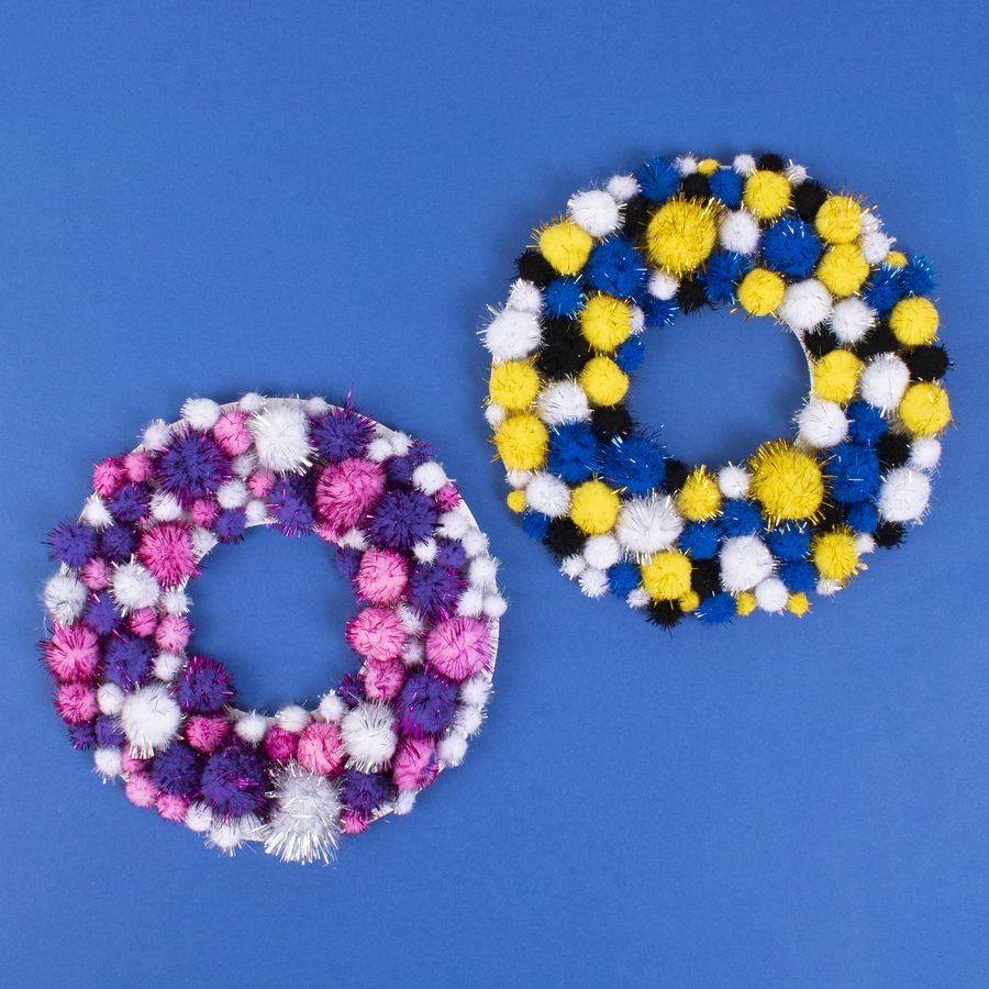 Glitzer Pompon, 100 Stk.