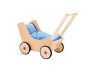 Puppenwagen mit Bett natur