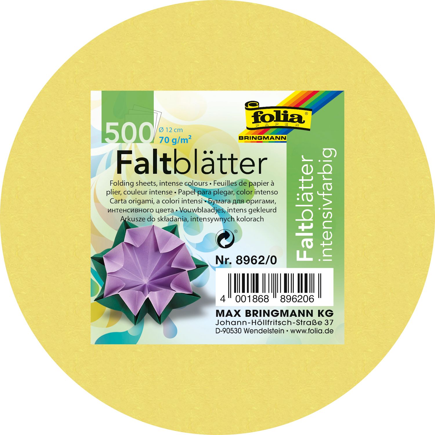 Faltpapier ø 12 cm