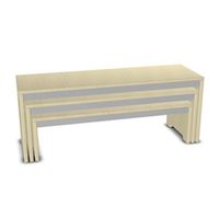 Stapelbänke 3er Set, Sitzhöhe 26-43 cm