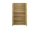 Pureo Materialschrank mit Doppeltüren, mit Rollböden, Furnier, B 100 x H 175 x T 60 cm