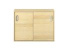 Pureo Portfolioschrank mit Schiebetüren, Furnier
mit 1 Mittelwand und 2 Einlegeböden
B 100 x H 75 x T 42 cm