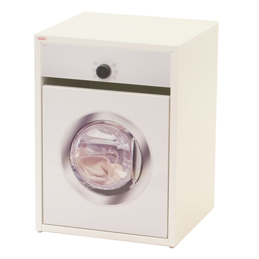 Waschmaschine mit Filzgleiter in Dekor, B 40 x H 55 x T 37 cm