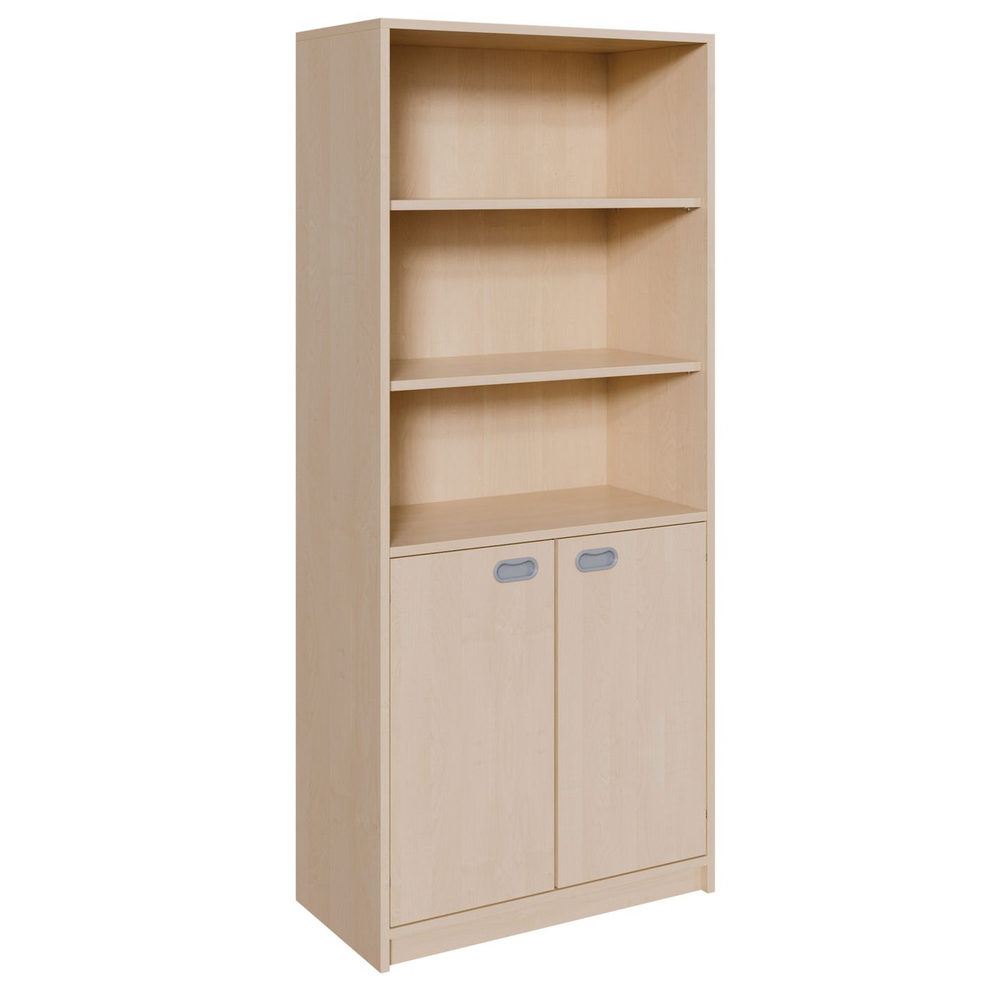 Regal mit Doppeltüren und Sockel, ohne Mittelwand, mit 4 Einlegeböden, B 78 x H 180 x T 40 cm