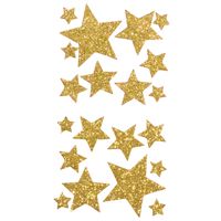 Moosgummi Glitter-Sticker Sterne selbstklebend, 40 Stk.