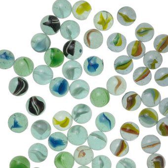 Katzenaugenmurmeln Ø 16 mm, 101 Stk. aus Glas