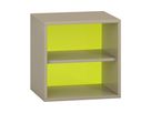 Pureo Regalschrank offen mit Acrylrückwand, Furnier, B  50 x H 50 x T 42 cm