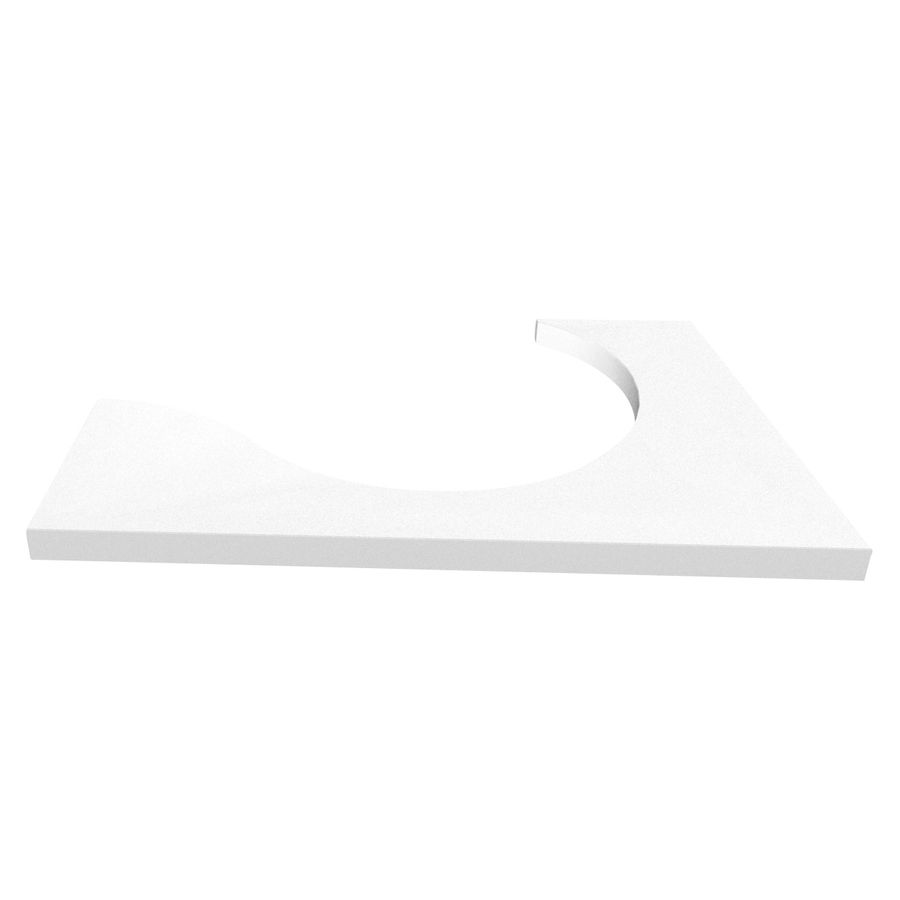 Abschluss negativ rechts, B 195 x H 9 x T 130 cm