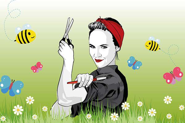 Frühlingsbasteln mit Klara Kleister