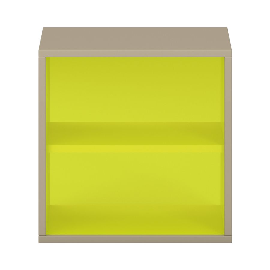 Pureo Regalschrank offen mit Acrylrückwand, Furnier, B  50 x H 50 x T 42 cm