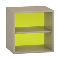 Pureo Regalschrank offen mit Acrylrückwand, Furnier, B  50 x H 50 x T 42 cm