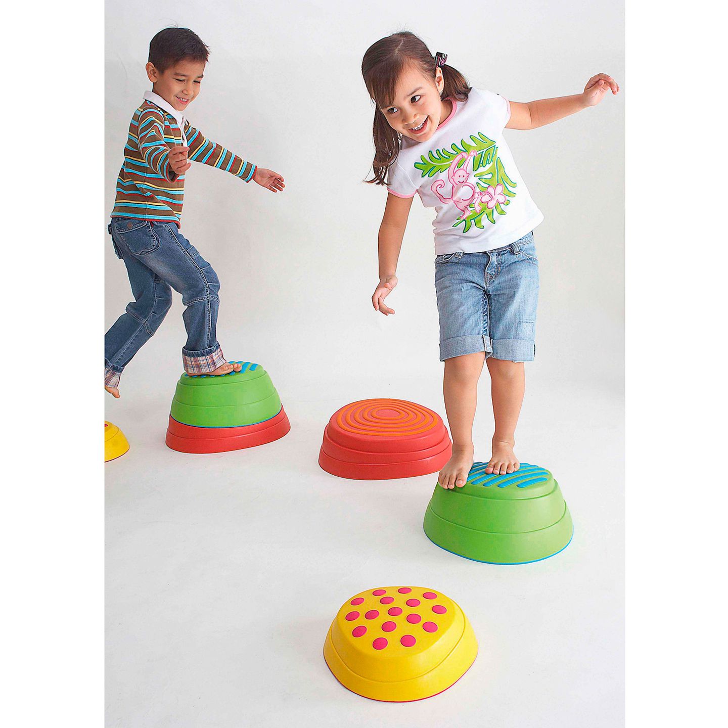 Regenbogen Flusssteine mit Struktur, 6teilig