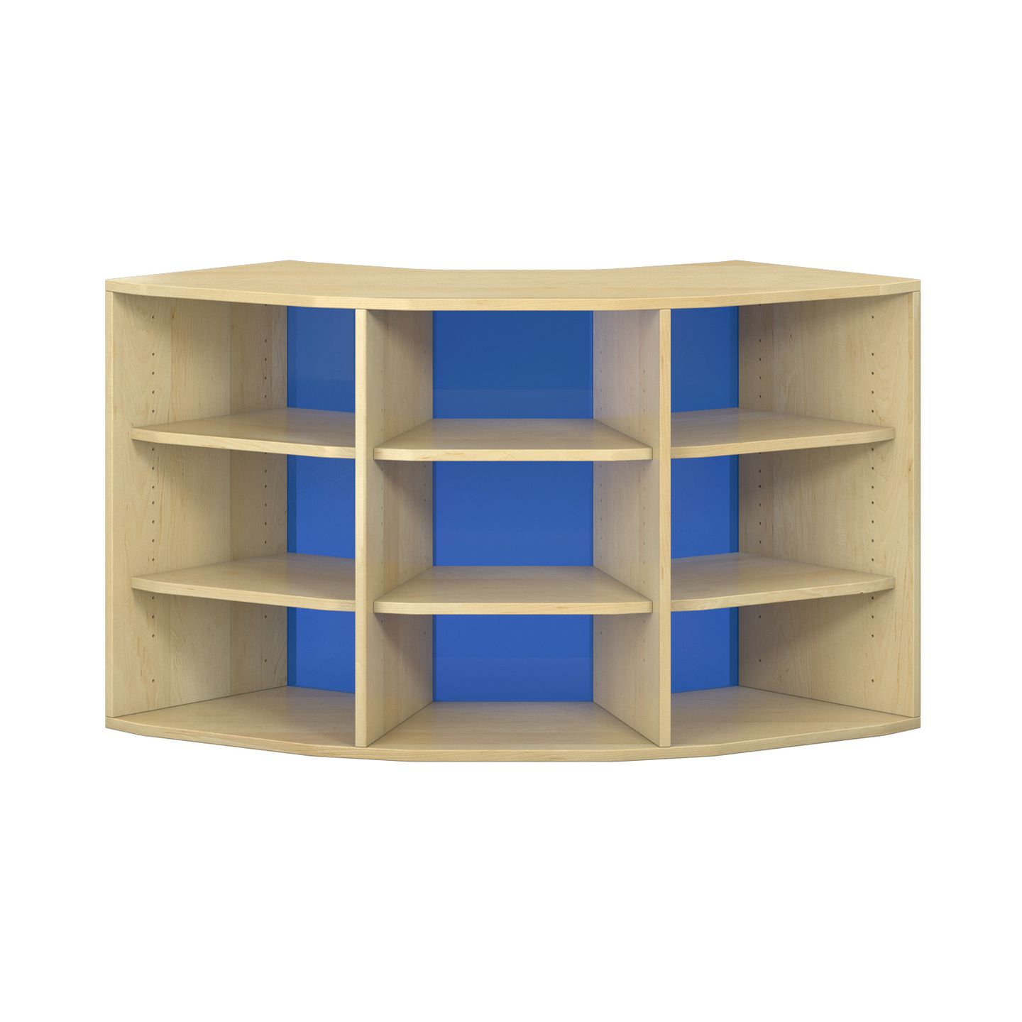 Pureo Regalschrank 90° offen Furnier, mit Acrylrückwand, 1 Einlegeboden, B 136,4 x H 75 x T 57,1 cm