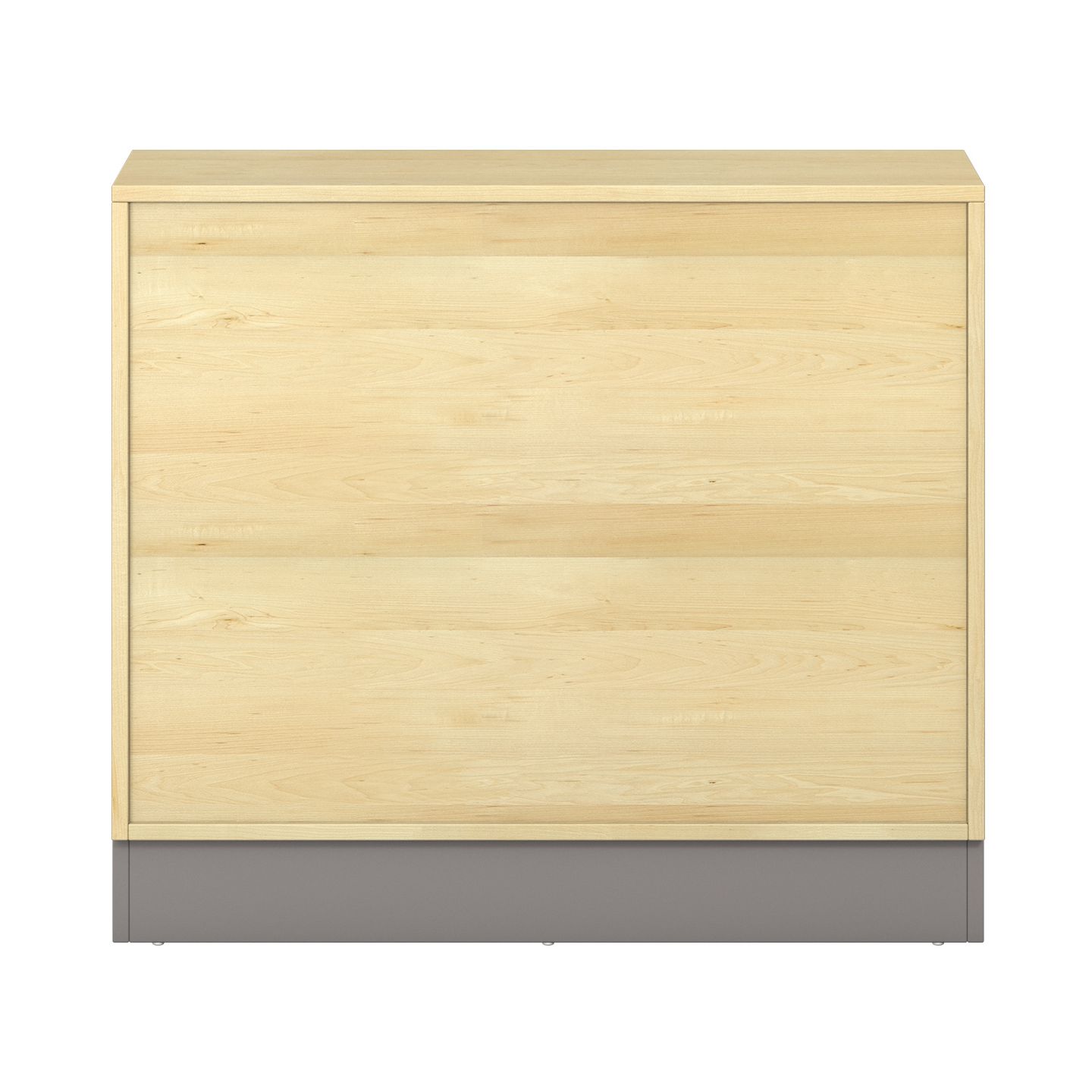 Pureo Regalschrank für Rollkästen Furnier, mit 1 Einlegeboden, B 100 x H 87,5 (inkl. Sockel) x T 42 cm