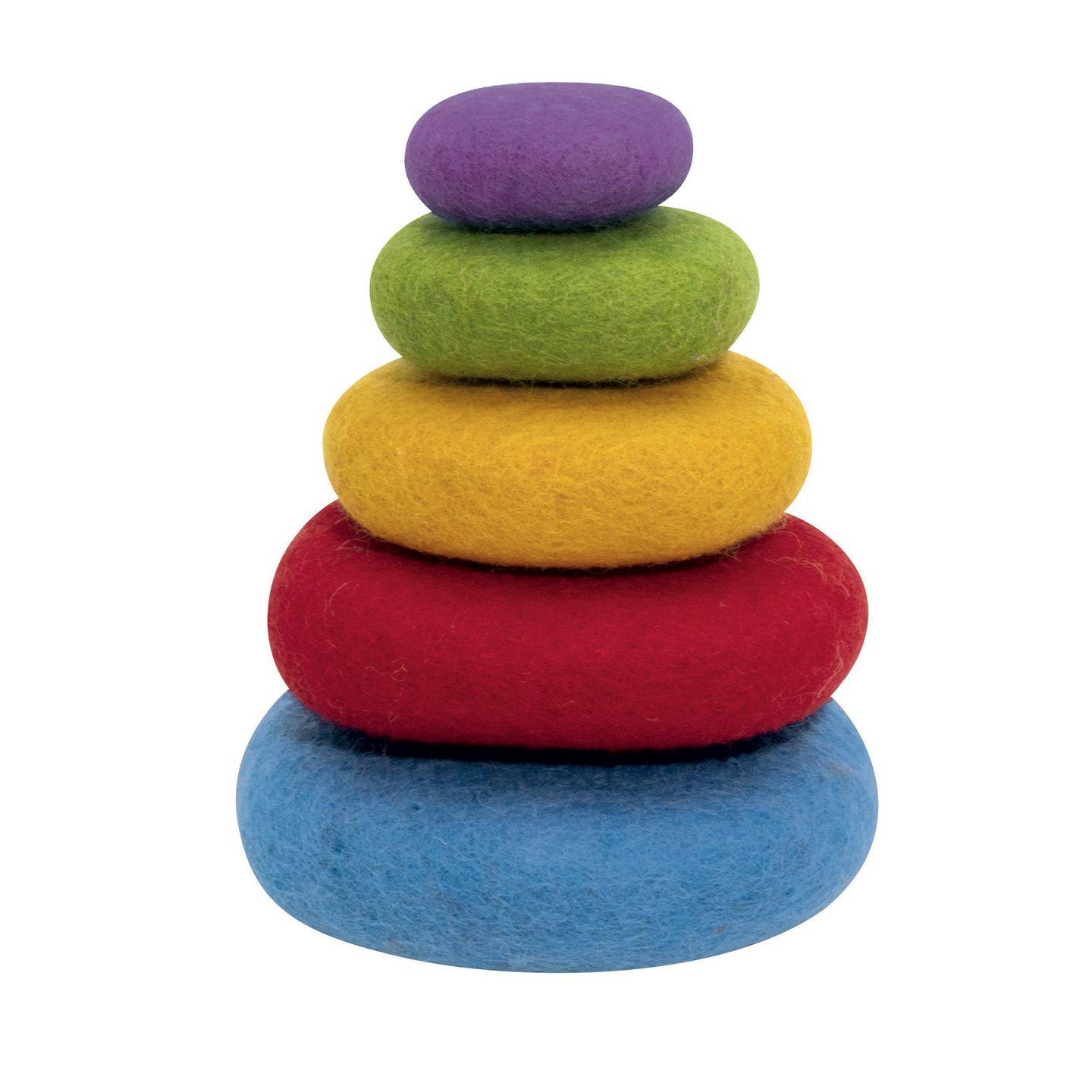 Filz Regenbogen Steine 5 Stk.
