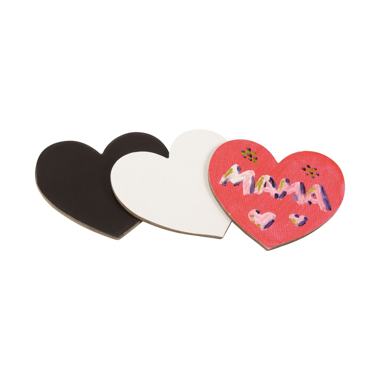 Magnet Leinwandherzen 12er Set
