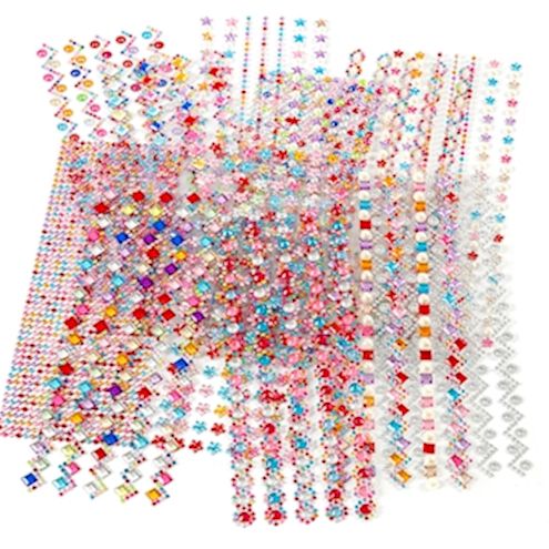 Strassstein-Sticker, 12 Bogen