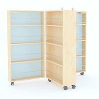 Klappschrank Büchertower mit Rollen, Dekor, B 70 x H 140 x T 53,7 cm