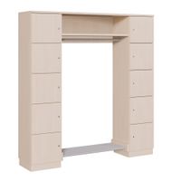 Schliessfachschrank mit 10 Schliessfächer, B 180 x H 190 x T 42 cm