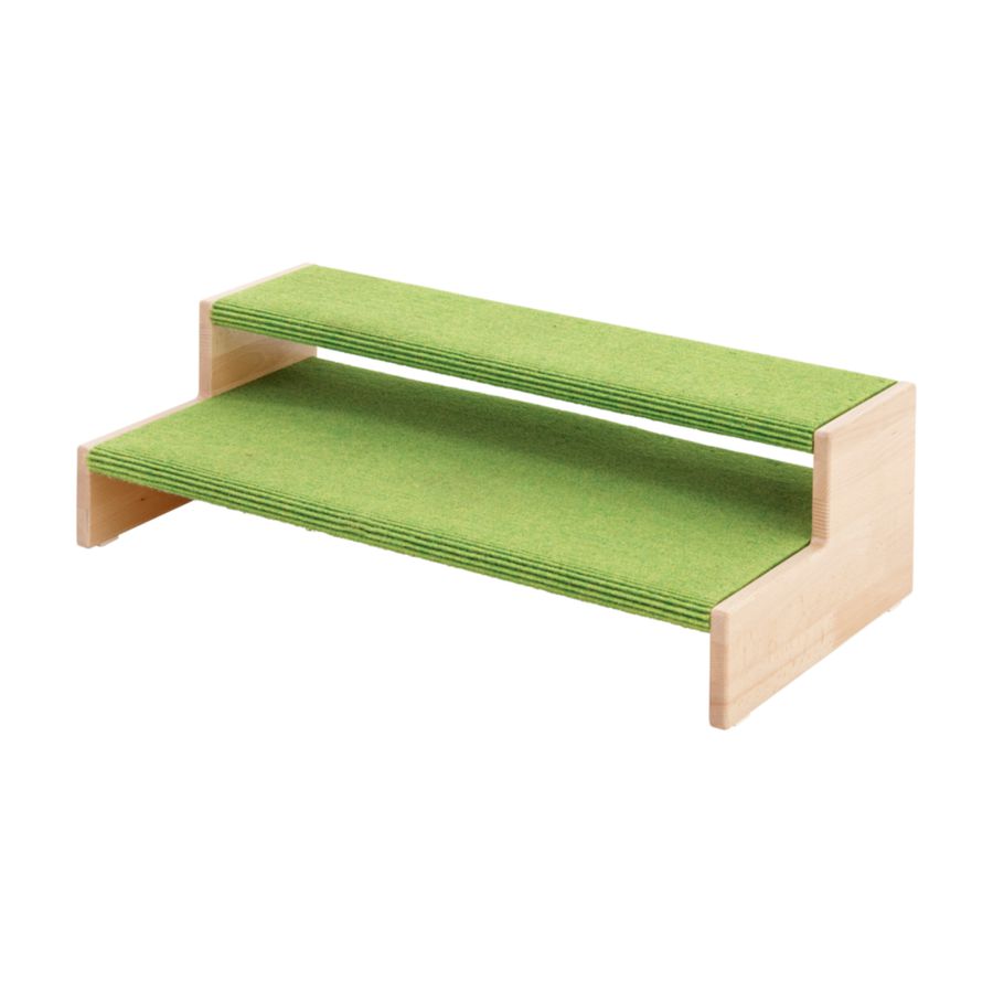Treppe mit Teppichbelag, B 78,8 x H 22 x T 39,4 cm