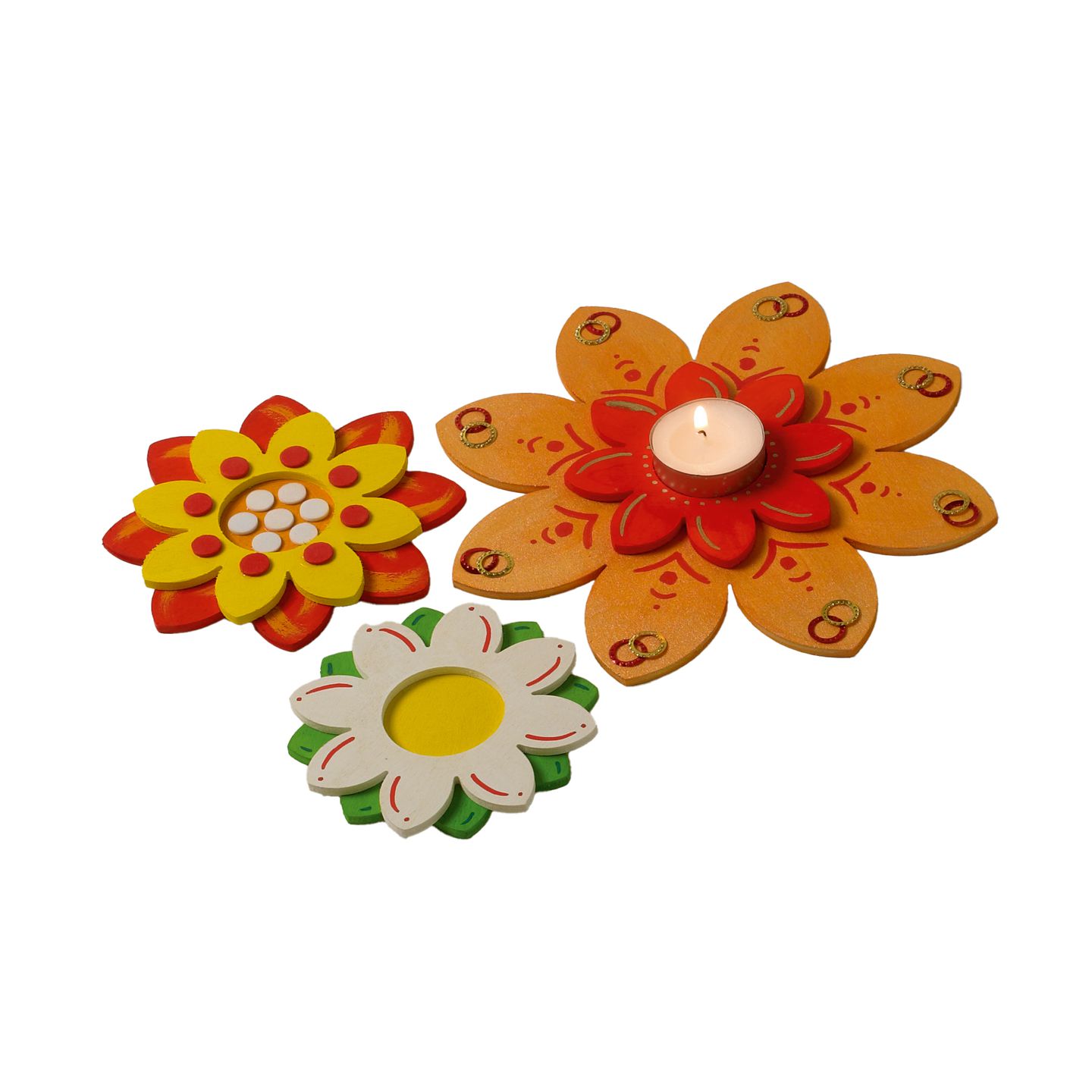 Teelichthalter Blume Ø 10 cm mit Loch