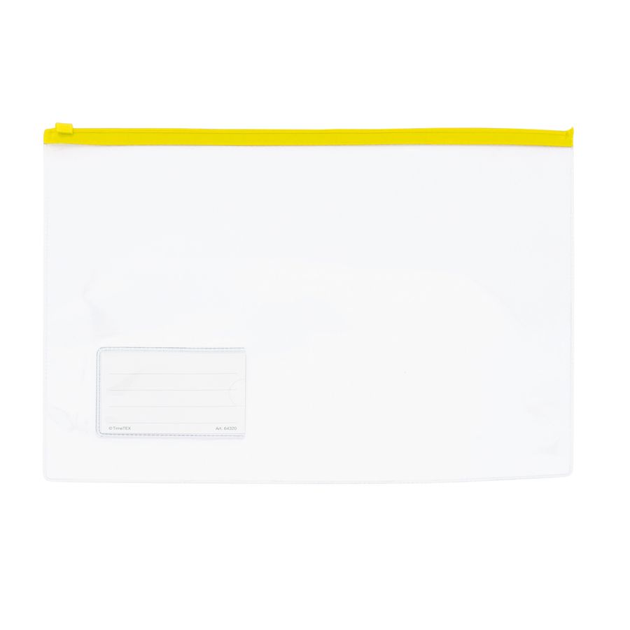 Set Utensilien-Taschen A4 transparent, 5 Stück