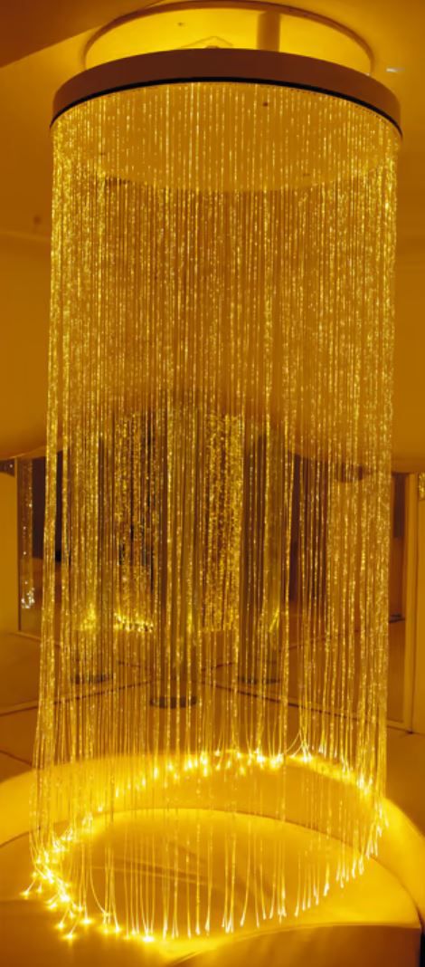 Lichtwasserfall-Komplettpaket halbrund