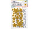 Moosgummi Glitter-Sticker Sterne selbstklebend, 40 Stk.