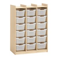 Stauraumschrank für 18 Kunststoffboxen