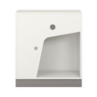 Pureo Rückzugsschrank Front links, B 100 x H 100 x T 60 cm