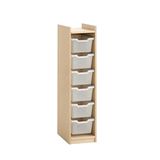 444.840.319 - Stauraumschrank für 6 Kunststoffboxen, B 31 x H 122 x T 33 cm