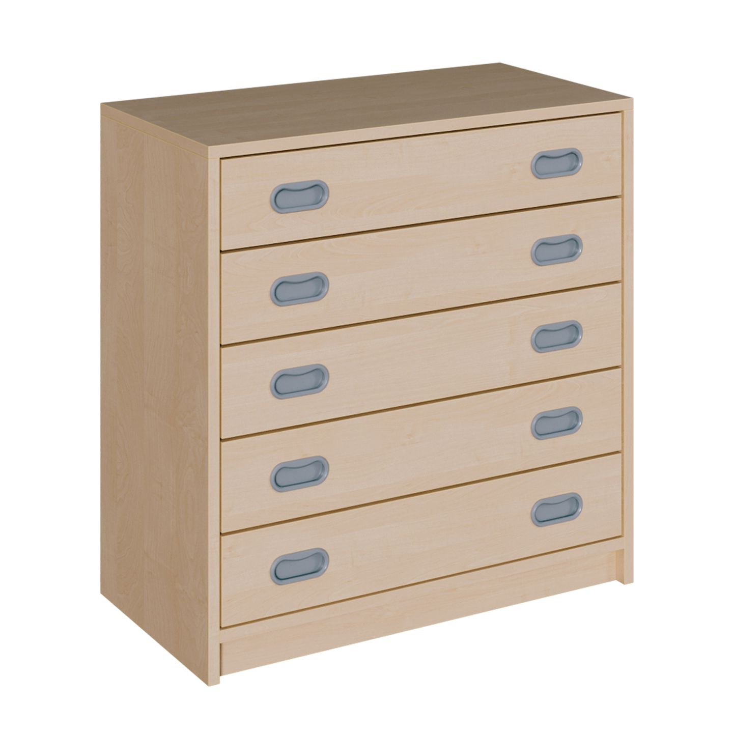 Schubladenschrank mit Sockel, 5 ausziehbare Schuladen, B 78 x H 80 x T 40 cm