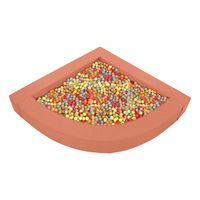 Ballbad Viertelkreis mit Kunstlederbezug, L 140 x B 140 x H 30 cm