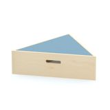 410.012.021K - Baupodest dreieckig gleichseitig, B 70 x H 20 x T 70 cm