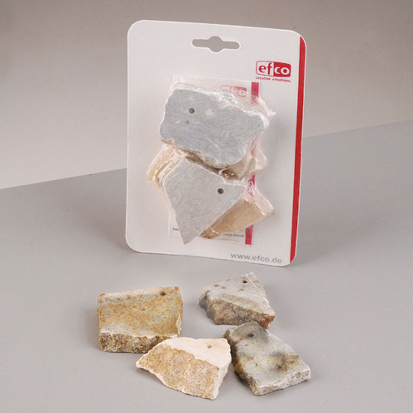 Speckstein Amulettstein- Plättchen, 4 Stk. gemischt