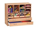 Regalschrank mit Unterteilungen Forminant, K177 Buche Echtholz, B 100 x H 83,6 x T 39,4 cm