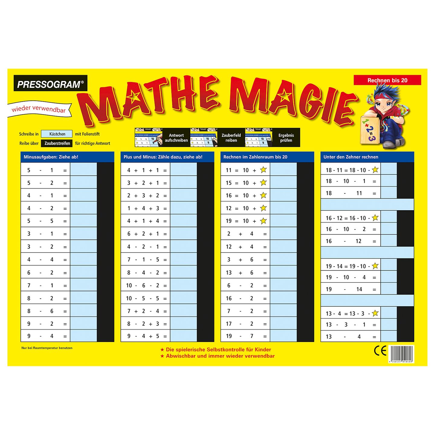 Zaubertafel Rechnen bis 20