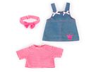 Jeanskleid mit Shirt für Puppen von 33-38 cm