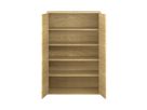 Pureo Doppeltürenschrank Furnier, mit 3 Einlegeböden, B 100 x H 150 x T 60 cm